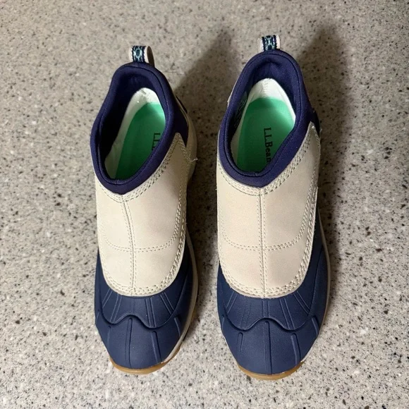 LL Bean Women’s Tek 2.5 Waterproof Trail Hiking Duck Boots Navy/Tan Size 6 EUC - Picture 2 of 9